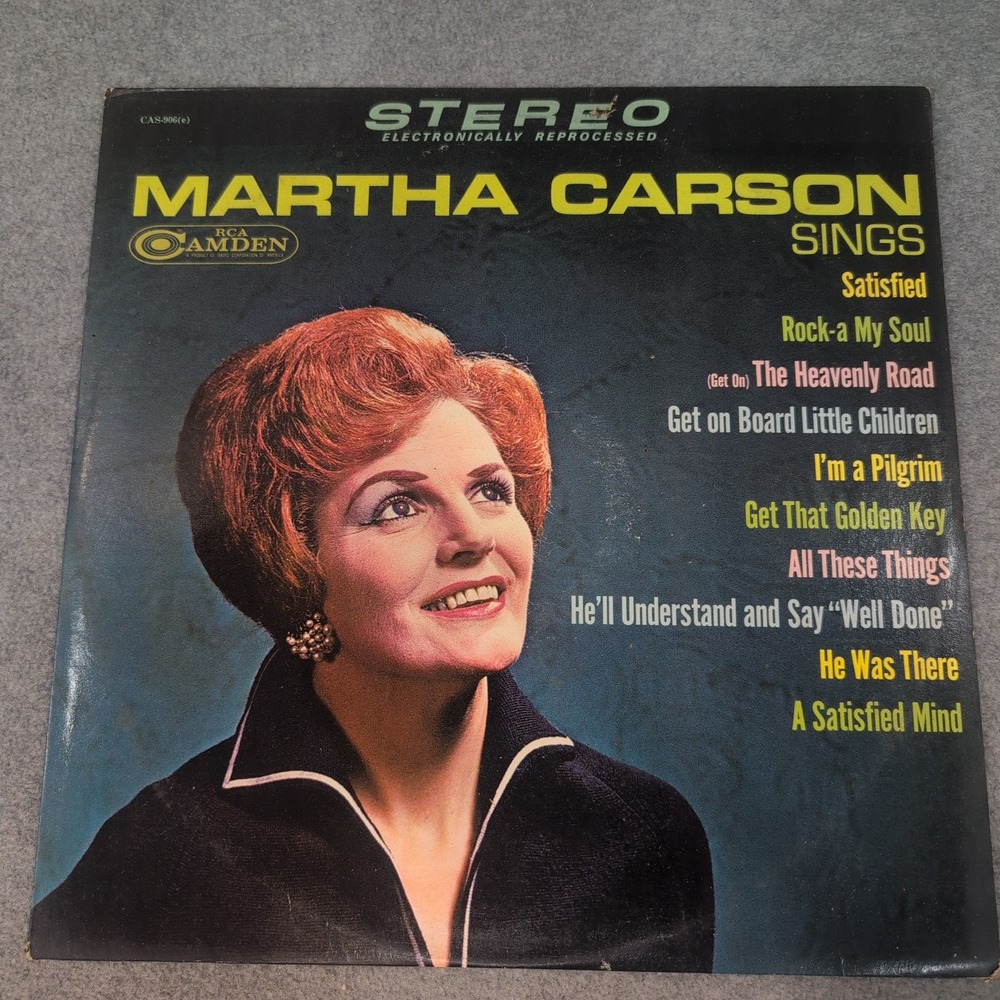 Martha Carson Sings RCA Camden CAS-906 Gospel Country Vinyl Record LP Stereo - Picture 1 of 2